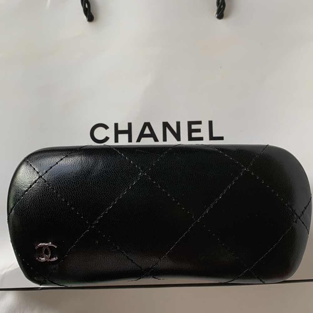 AUTHENTIC BLACK CHANEL GLASSES CASE